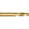 HSCo extra short spiral drill bit with cylindrical shank DIN 1897 N bronze 2.5xD type A117